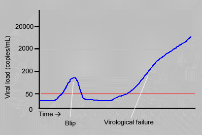 Blip compared to viral rebound